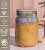 Mustard Studio Pottery Ceramic Mason Jar Cup with Lid