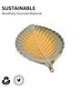 Mustard Studio Pottery Lined Leaf Ceramic Platter