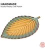 Mustard Studio Pottery Lined Leaf Ceramic Platter