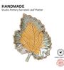 Mustard Studio Pottery Serrate Leaf Ceramic Platter