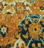 Mustard Traditional Polyester 3 ft x 5 ft Machine Made Carpet