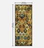 Mustard Traditional Polyester 5 ft x 2 ft Machine Made Runner