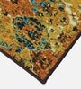 Mustard Traditional Polyester 5 ft x 2 ft Machine Made Runner