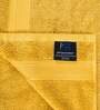 Yellow Solid 500 GSM Cotton Bath Towels (Set of 2)