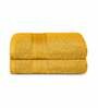 Yellow Solid 500 GSM Cotton Bath Towels (Set of 2)