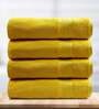 Mustard Yellow 500 GSM 100% Cotton Bath Towel (Set of 4)