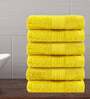 Mustard Yellow 500 GSM 100% Cotton Face Towel (Set of 6)