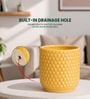 Yellow Bubble Texture Ceramic Planter Pot
