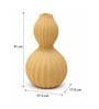 Musturd Yellow Elegant Ribbed Double Gourd Decorative Vase