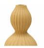 Musturd Yellow Elegant Ribbed Double Gourd Decorative Vase