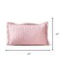 Muted Rose 100% Cotton 300TC Solid Set of 2 Pillow Covers (Quilted)