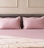 Muted Rose 100% Cotton 300TC Solid Superking Bedsheet with 2 Pillow Covers (Quilted)