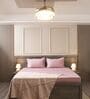 Muted Rose 100% Cotton 300TC Solid Superking Bedsheet with 2 Pillow Covers (Quilted)