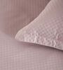Pink 300TC 100% Cotton Flat Chekered Super King Bedsheet with 2 Pillow Covers