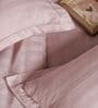 Pink 300TC 100% Cotton Stripe Flat Super King Bedsheet with 2 Pillow Covers