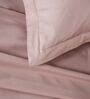 Pink 400TC 100% Cotton Solid Flat Super King Bedsheet With 2 Pillow Covers