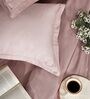 Pink 400TC 100% Cotton Solid Flat Super King Bedsheet With 2 Pillow Covers