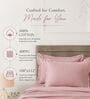 Pink 400TC 100% Cotton Solid Flat Super King Bedsheet With 2 Pillow Covers
