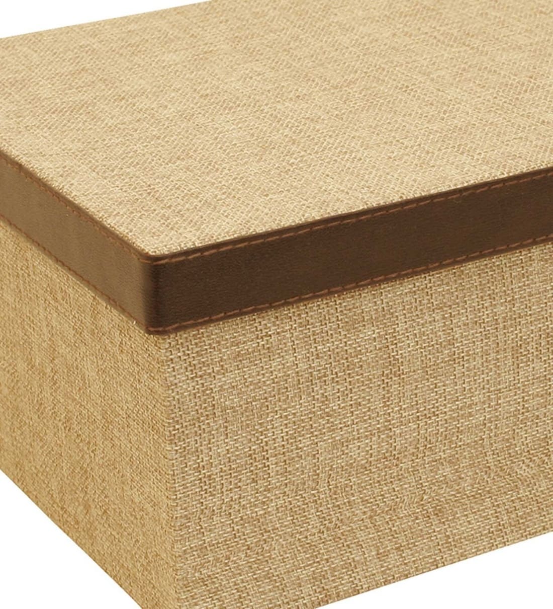 Buy 20 Litres Jute & MDF Storage Box Online Wardrobe Boxes