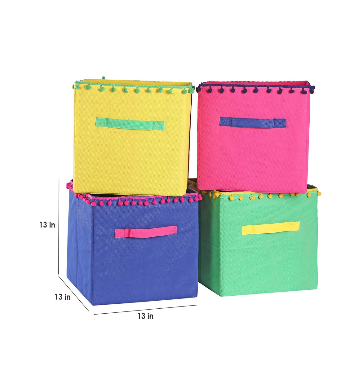 Buy Storage Boxes Set of 4 in Multicolour by My Gift Booth Online