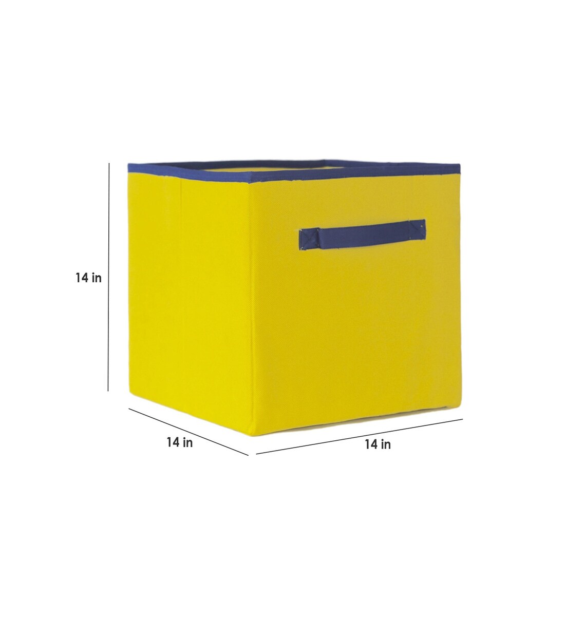 Buy Storage Box in Yellow with Grey Handle by My Gift Booth Online