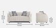 Mystic Boucle Fabric 2 Seater Sofa in Ivory Colour