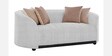 Mystic Boucle Fabric 2 Seater Sofa In White Colour Mystic Boucle Fabric 2 Seater Sofa In White Colour
