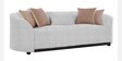 Mystic Boucle Fabric 3 Seater Sofa In White Colour