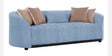 Mystic Chenille Fabric 3 Seater Sofa In Ice Blue Colour