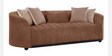 Mystic Vegan Leather 3 Seater Sofa In Bright Brown Colour