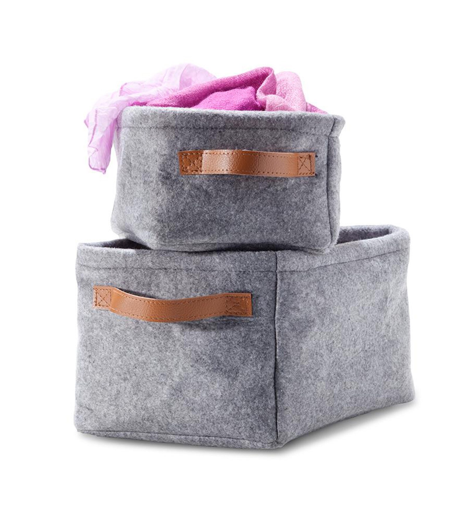 My Gift Booth Felt Grey 8 L Storage Box