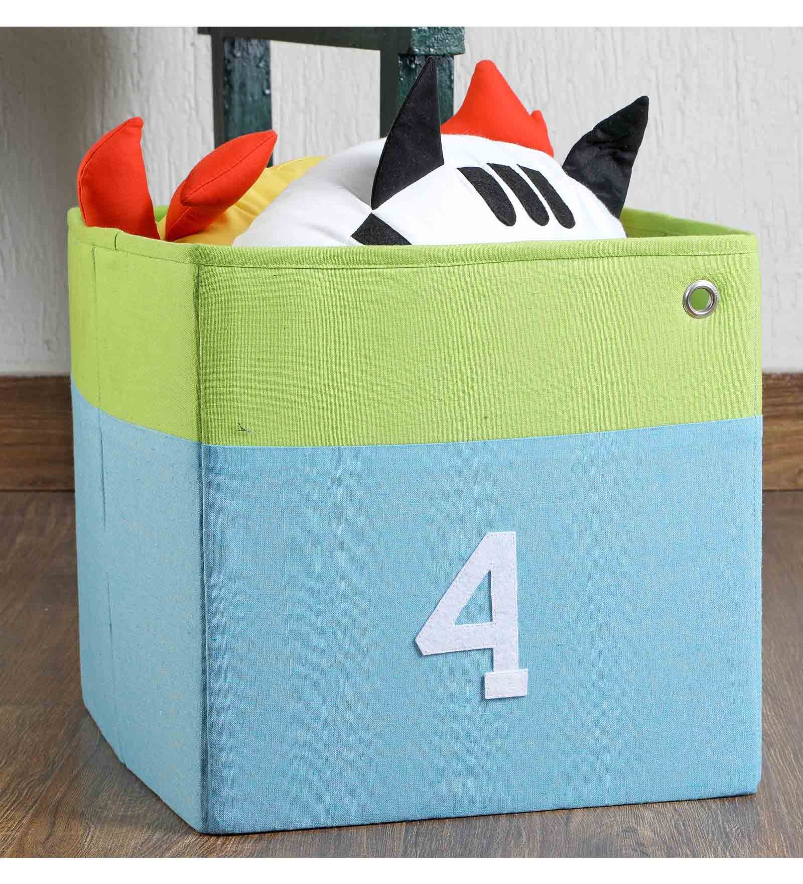Storage Box in Blue & Green