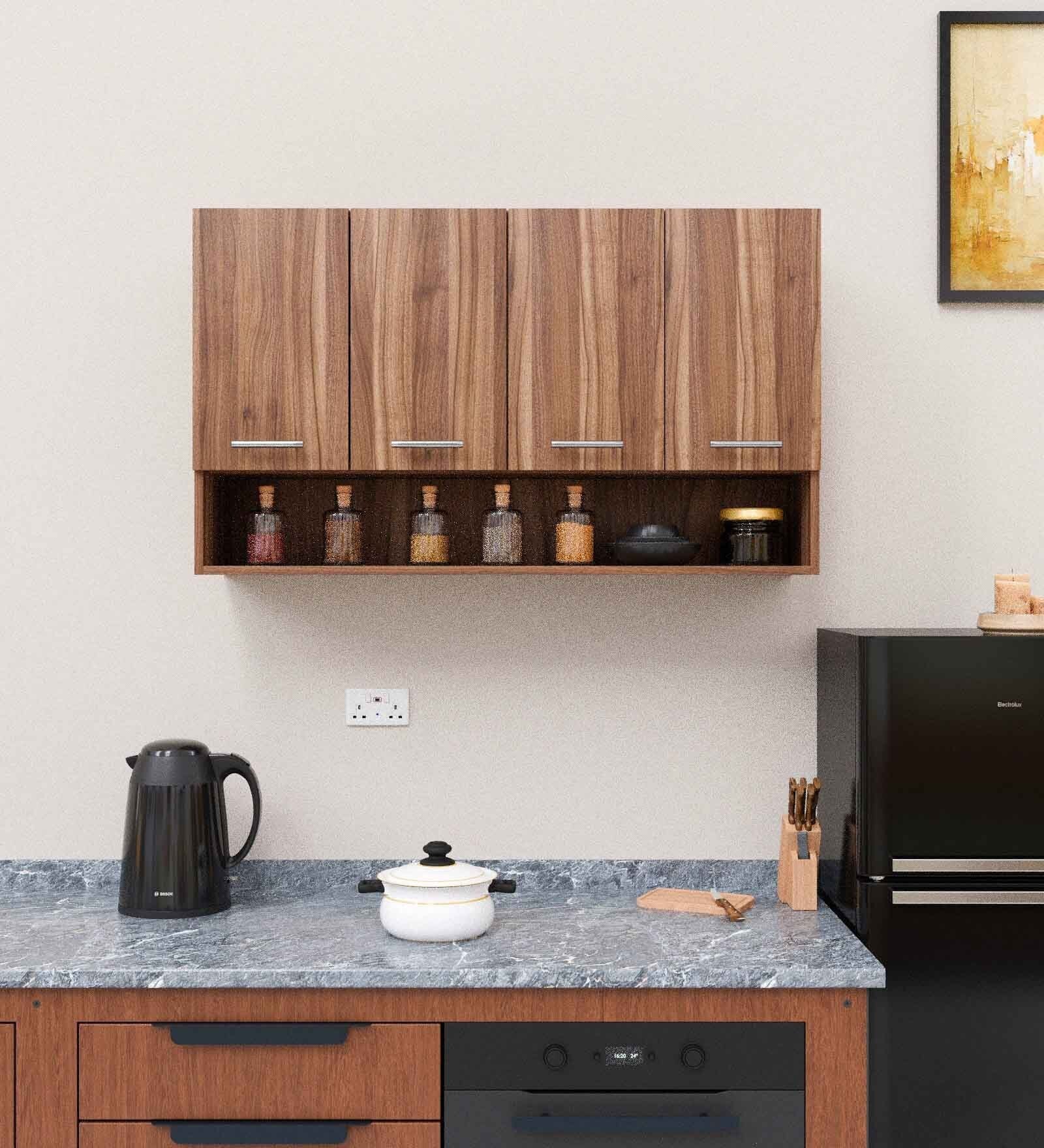 Myra Engineered wood Wall Mounted Kitchen Cabinet (Natural Brown)
