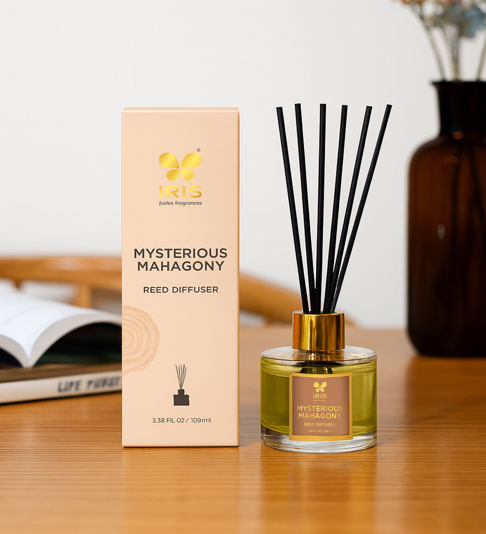 Mysterious Mahogany Aroma Reed Diffuser Set | 100Ml