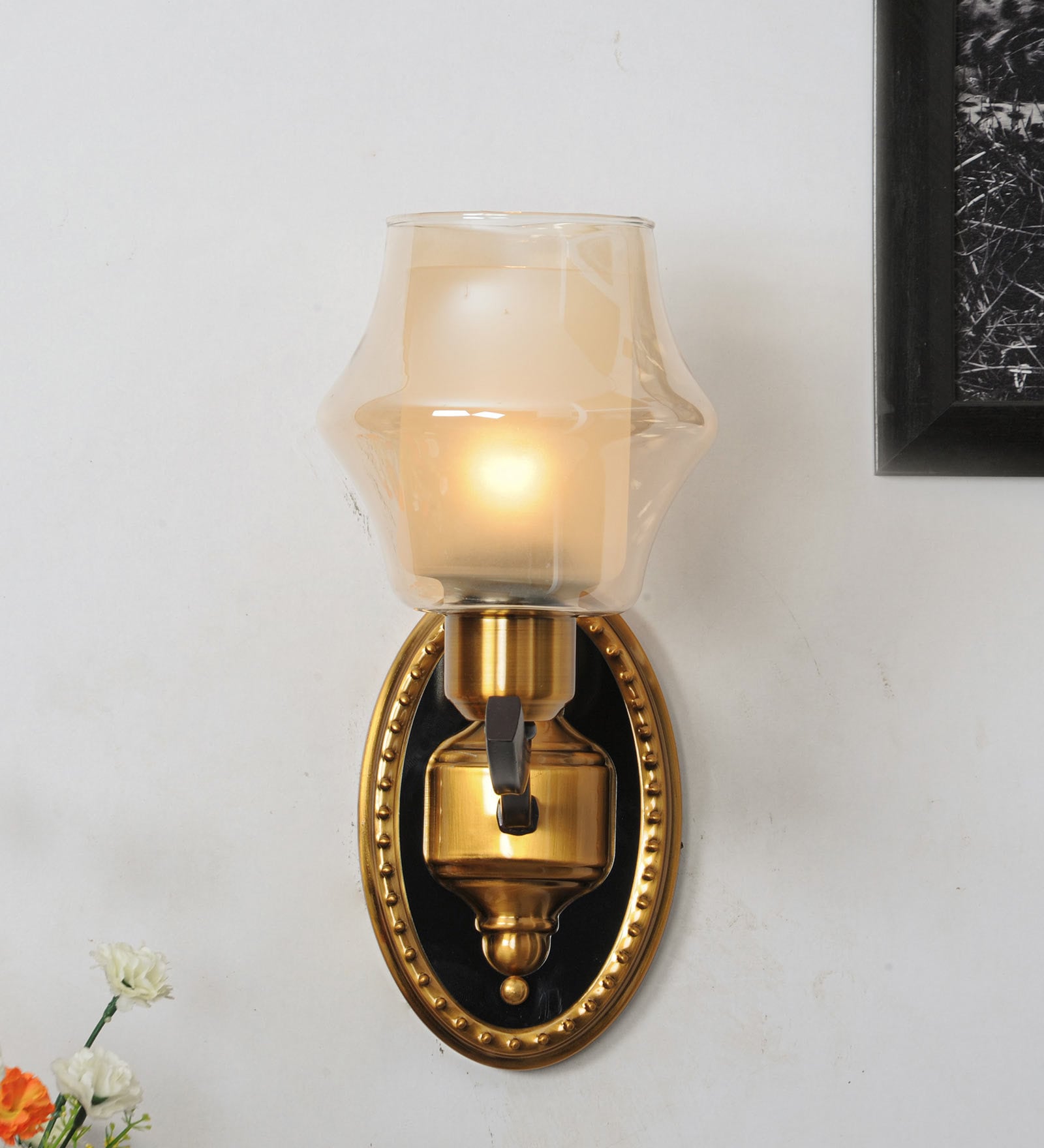 Drax Antique Brass Metal Wall Sconces