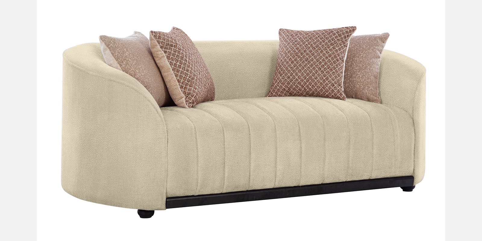 Mystic Vegan Leather 2 Seater Sofa In Ash Grey Colour Mystic Vegan Leather 2 Seater Sofa In Ash Grey Colour