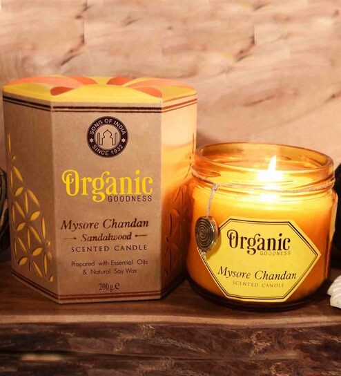 Mysore Chandan - Sandalwood Organic Soy Wax Candles by Song of India