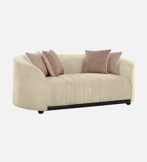 Mystic Vegan Leather 2 Seater Sofa In Ash Grey Colour