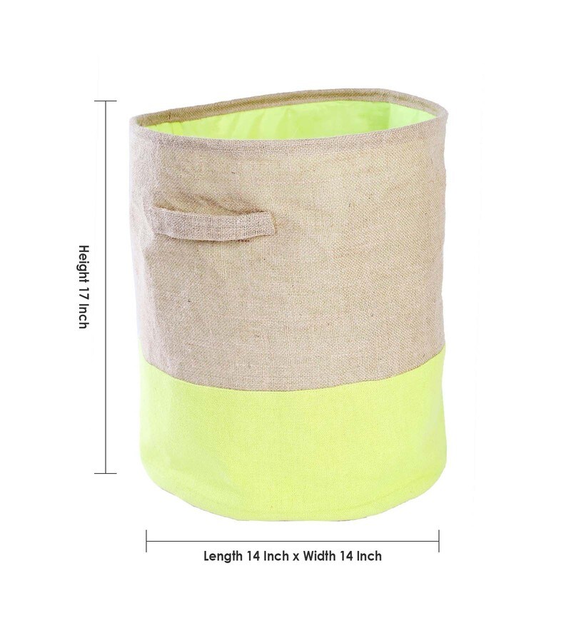 Buy 20 Ltr Jute Laundry Basket In Beige By My Gift Booth Online