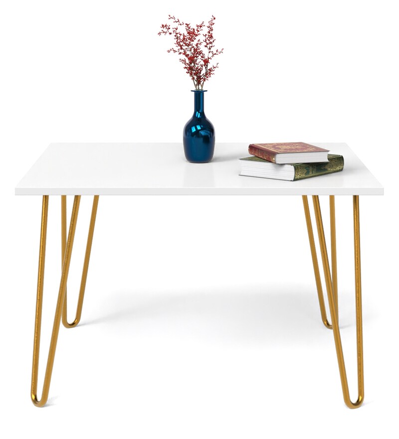 Buy Mayrite Square Coffee Table in White Colour By bluewud Online