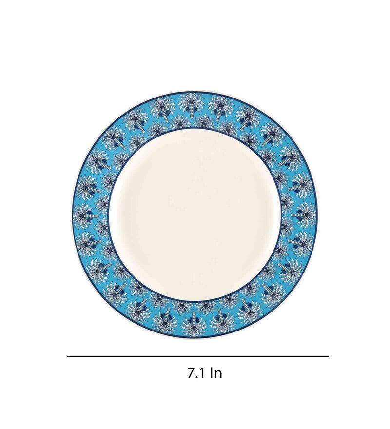Buy Mystical Garden 7 Inch Multicolour Bone China Quarter Plate Online