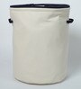 Canvas Grey Laundry Basket, 20 Ltr