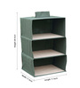 My Gift Booth Canvas & Jute Green Wardrobe Organiser