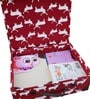 My Gift Booth Deer Print Canvas Maroon 30 L Storage Chest