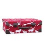 My Gift Booth Deer Print Canvas Maroon 30 L Storage Chest