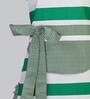Free Size and Daily Usable Cotton Dress Style Apron in Green and White