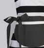 Free Size and Daily Usable Cotton Dress Style Apron in Black and White