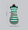 Free Size and Daily Usable Cotton Dress Style Apron in Green and White