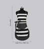 Free Size and Daily Usable Cotton Dress Style Apron in Black and White