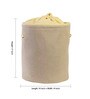 Yellow Fabric Foldable 20 L Laundry Basket